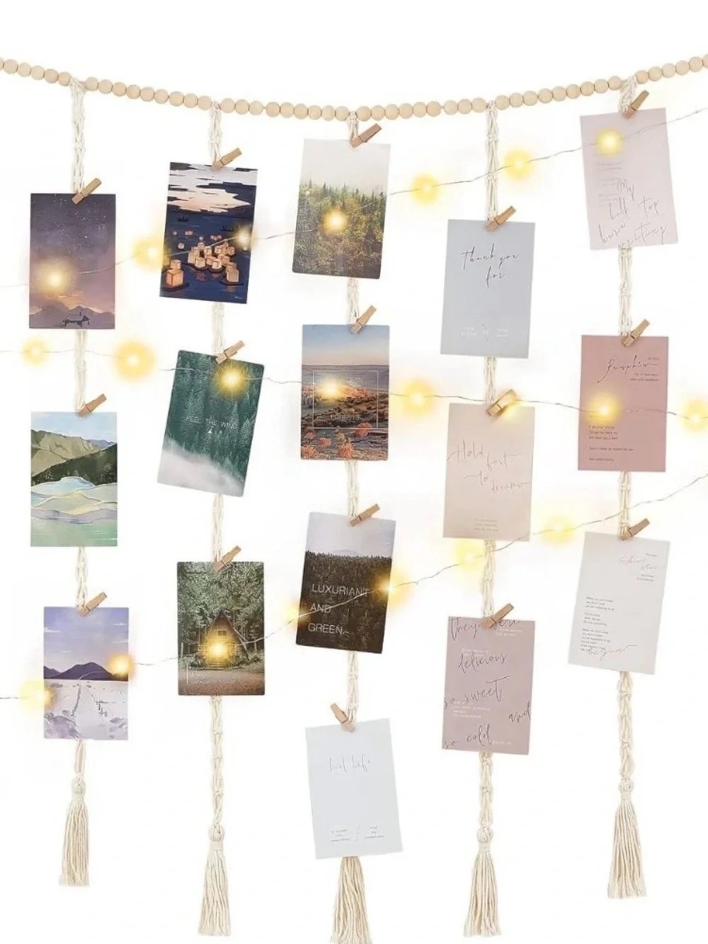Amazon Cream Photo Clip String Lights with Warm White LEDs
